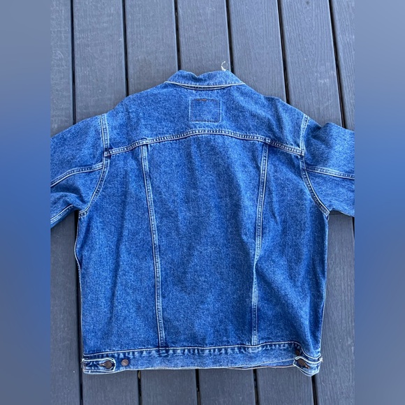 Vintage Levi’s 70507 Blue Denim Trucker Jacket 90s Copper Buttons Batwing Tag XL - Picture 9 of 9